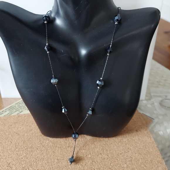 N1233 Onyx Black Beaded Necklace - Picture 5 of 7
